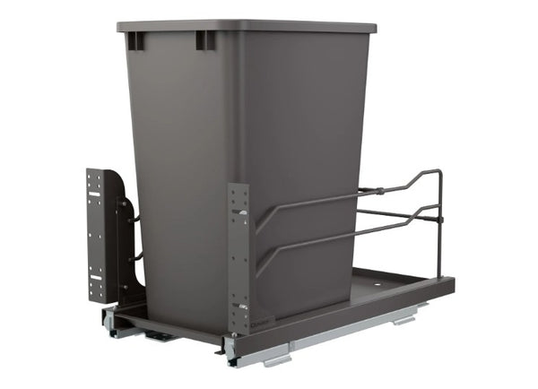 Euro Pullout Waste Basket B15 Single Gray
