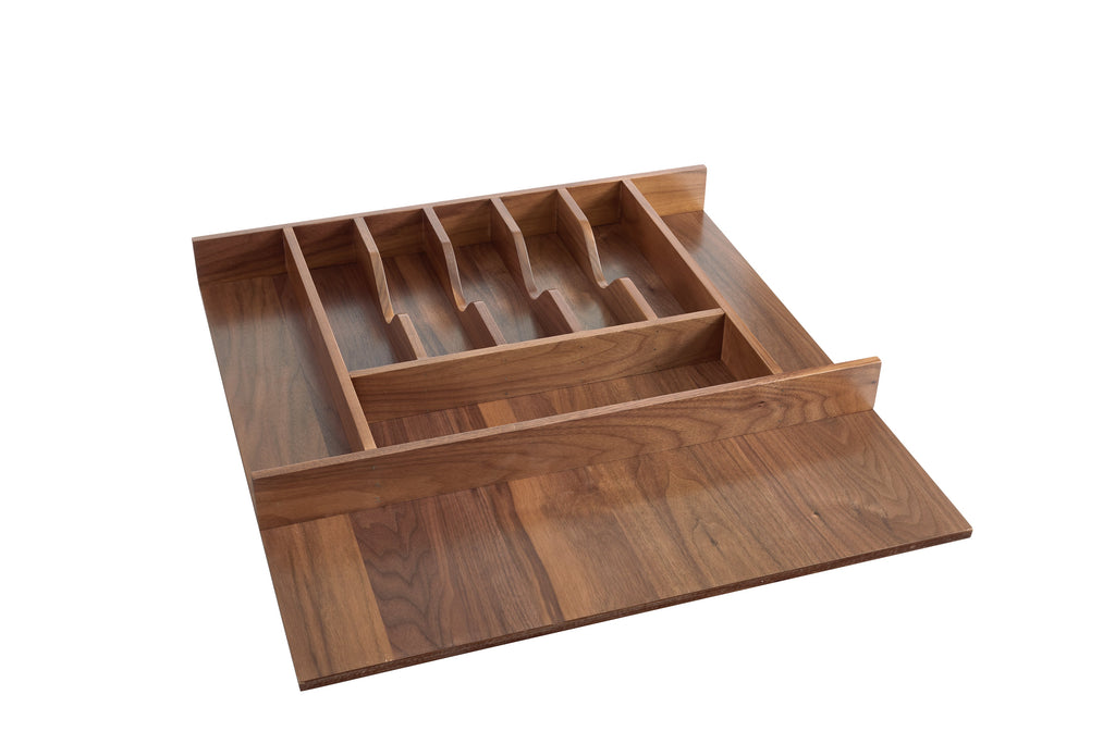 Euro Walnut Cutlery Divider 18"