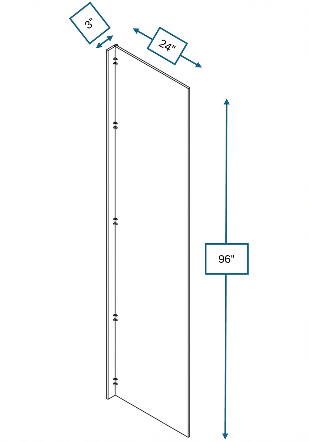 Knightsbridge Brown Raised Panel Fridge Panel 30 in. x 96 in.