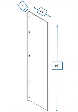 Knightsbridge Brown Raised Panel Fridge Panel 30 in. x 96 in.