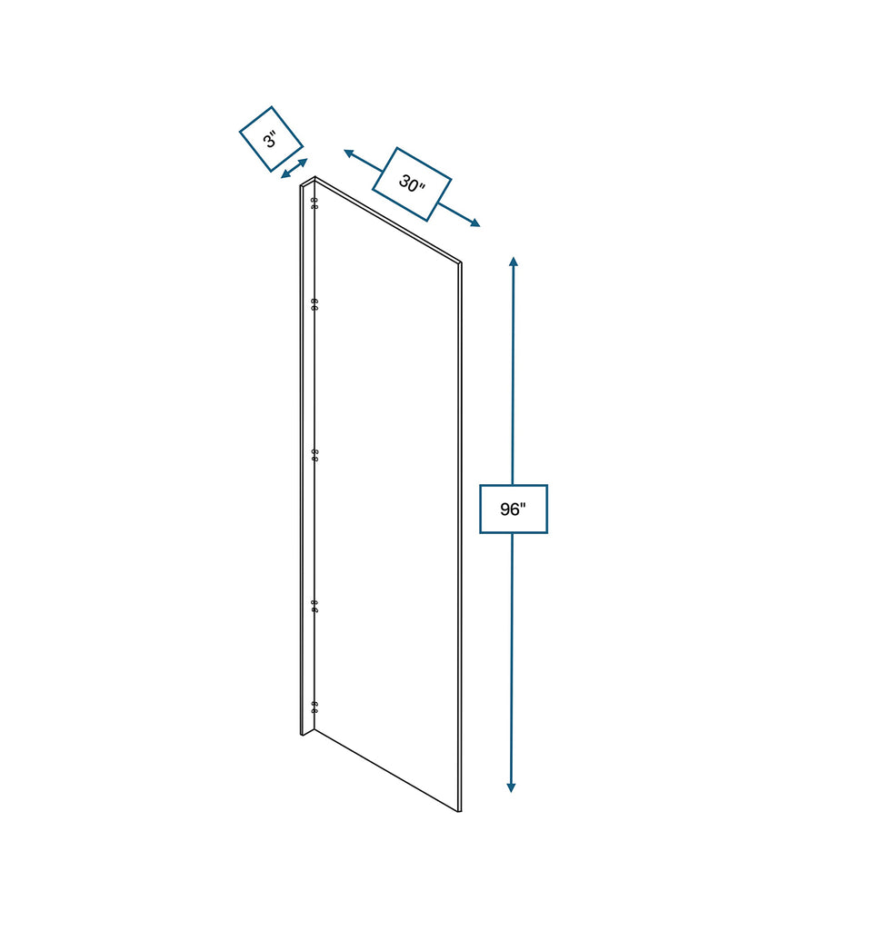 Platinum Grey Shaker Fridge Panel 30 in. x 96 in.