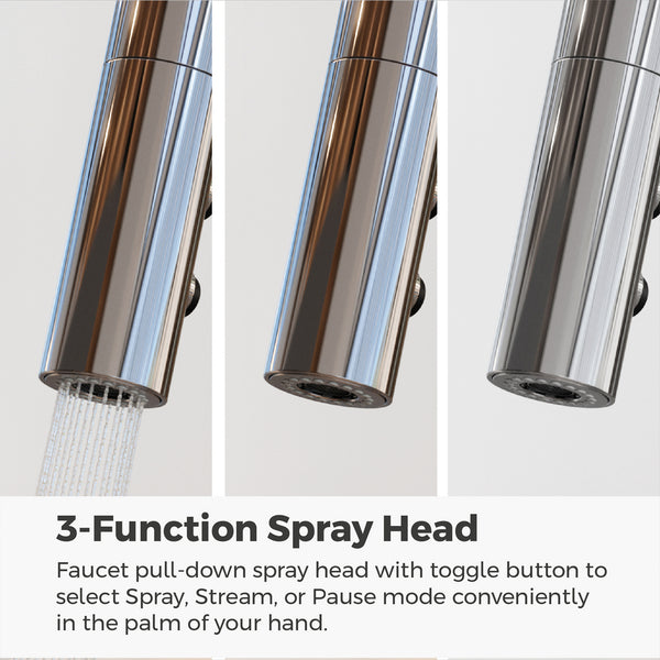 Asari Kitchen Faucet 1-Handle Polished Chrome