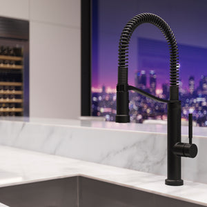 Bruton Kitchen Faucet Pull-Down Culinary 1-Handle Matte Black