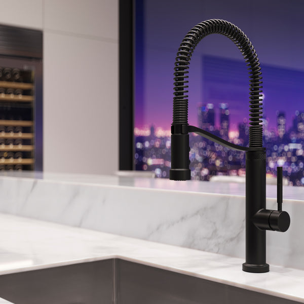 Bruton Kitchen Faucet Pull-Down Culinary 1-Handle Matte Black