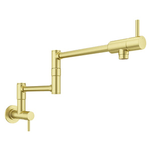 Lita Wall Mount Pot Filler 2-Handle Brushed Gold