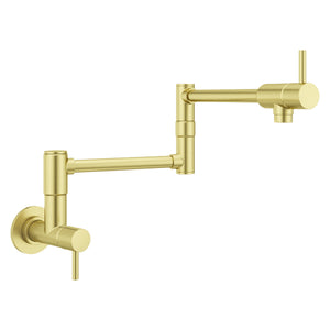 Lita Wall Mount Pot Filler 2-Handle Brushed Gold