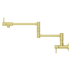 Lita Wall Mount Pot Filler 2-Handle Brushed Gold