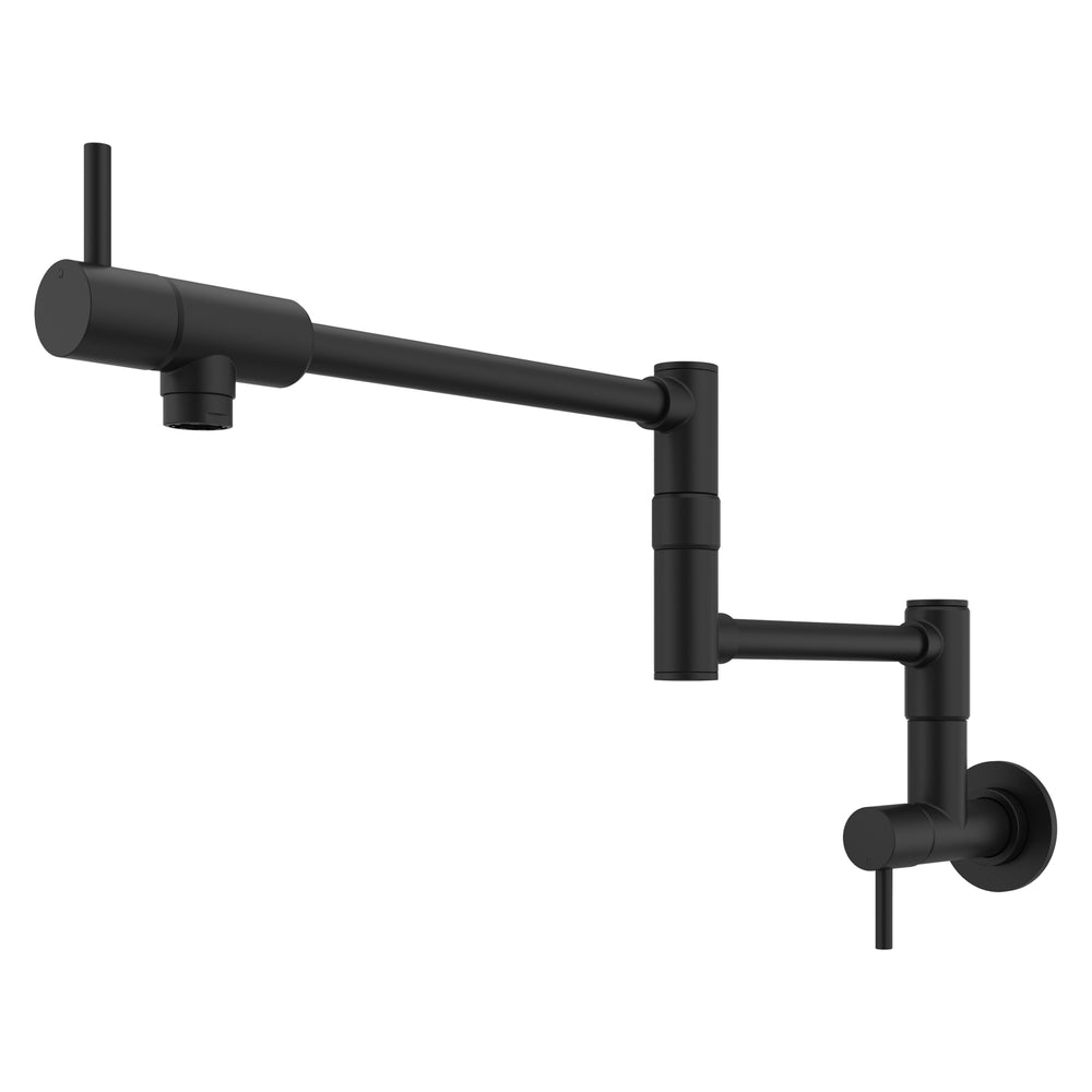 Lita Wall Mount Pot Filler 2-Handle Matte Black