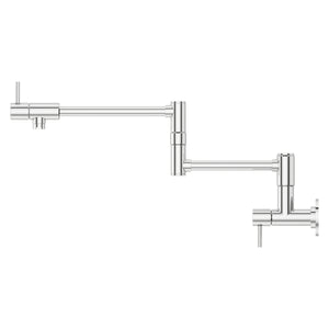 Lita Wall Mount Pot Filler 1-Handle Polished Chrome
