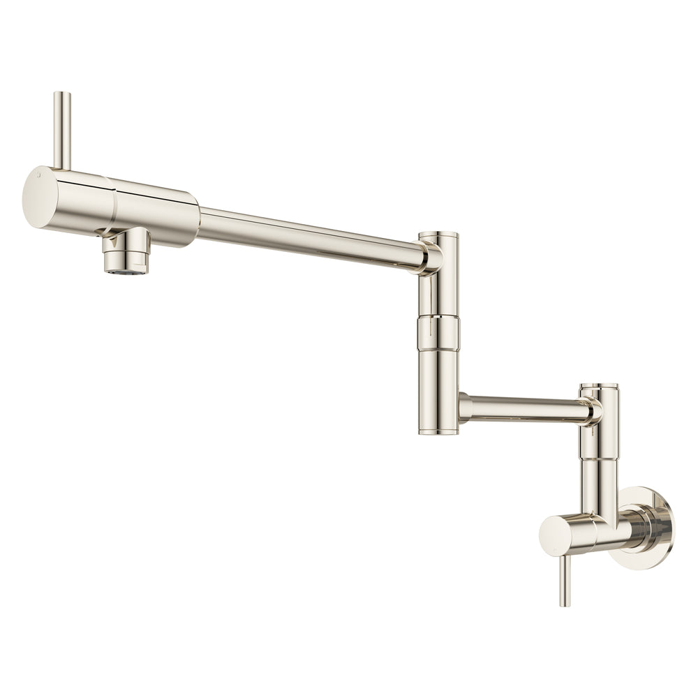Lita Wall Mount Pot Filler 2-Handle Polished Nickel