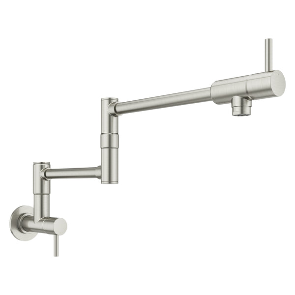 Lita Wall Mount Pot Filler 1-Handle Stainless Steel