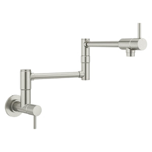 Lita Wall Mount Pot Filler 1-Handle Stainless Steel