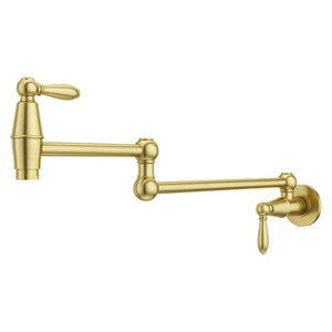 Port Haven Pot Filler 2-Handle Brushed Gold