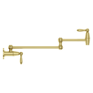 Port Haven Pot Filler 2-Handle Brushed Gold