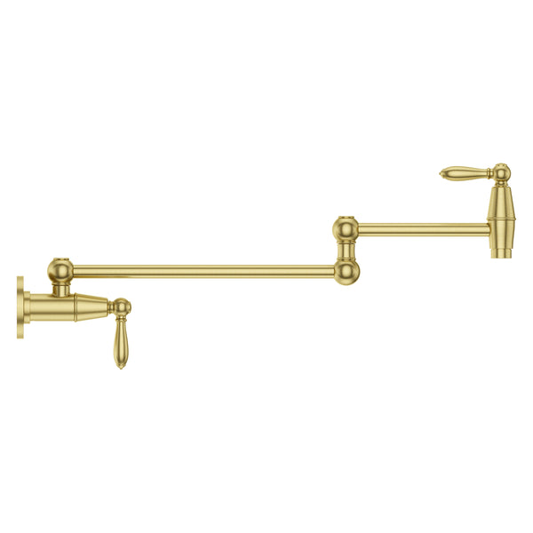 Port Haven Pot Filler 2-Handle Brushed Gold