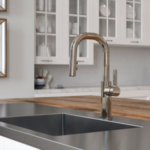 Montay Bar Faucet Pull-Down 1-Handle Polished Nickel