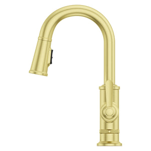 Port Haven Bar/Prep Faucet Pull-Down 1-Handle Brushed Gold