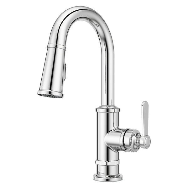 Port Haven Bar/Prep Faucet Pull-Down 1-Handle Polished Chrome