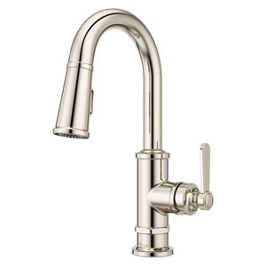 Port Haven Bar/Prep Faucet Pull-Down 1-Handle Polished Nickel
