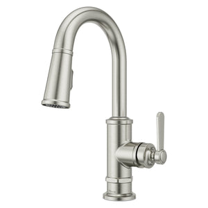 Port Haven Bar/Prep Faucet Pull-Down 1-Handle Stainless Steel