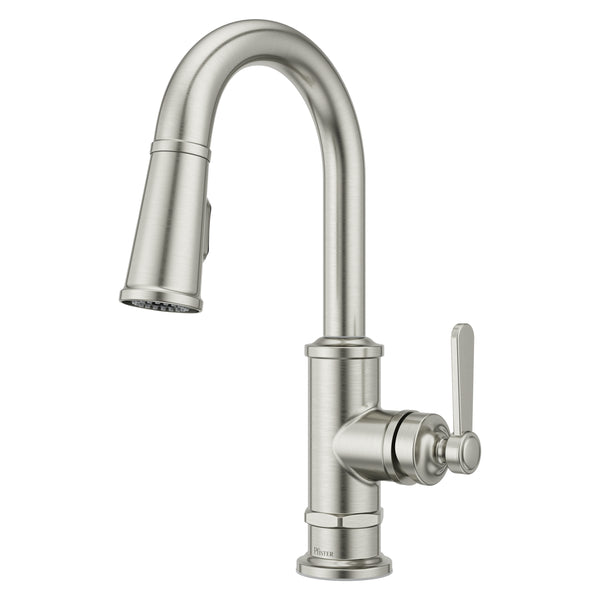Port Haven Bar/Prep Faucet Pull-Down 1-Handle Stainless Steel