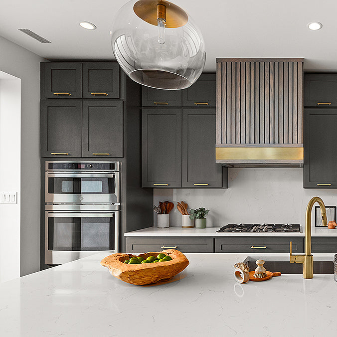 Hampton Pewter shaker cabinets in a kitchen