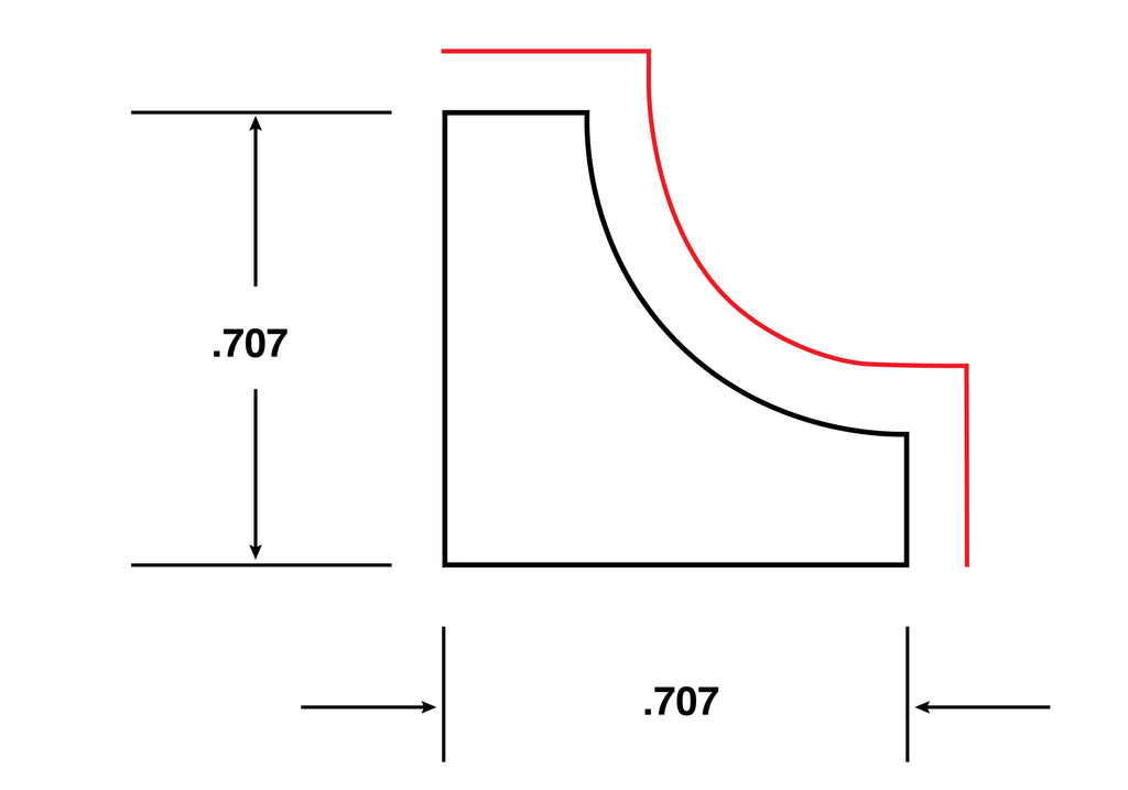 Inside Corner 8 ft. x .7 in. x .7 in. Nantucket Bluff