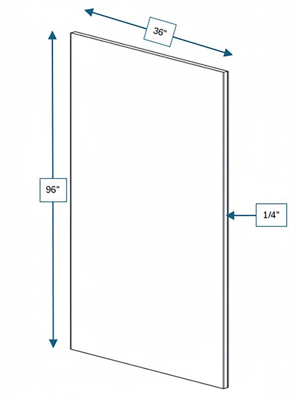 Broad Creek Blue Bevel Shaker Island Panel 36 in. x 90 in.