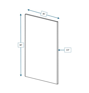 Malibu White .25 in. Wide x 36 in. Deep x 90 in. Tall - Island Panel for Shaker Cabinet