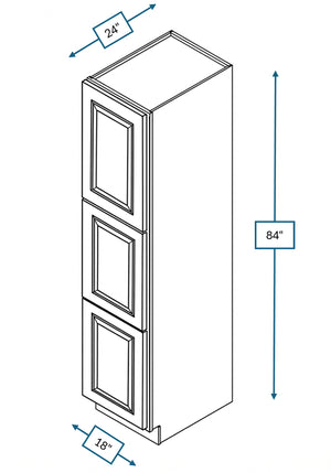 Montpelier Sage Raised Panel 18 in. x 24 in. x 84 in. Tall Cabinet