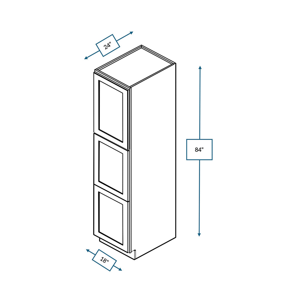 Spring Hill Hickory Shaker 18 in. x 24 in. x 84 in. Pantry Cabinet