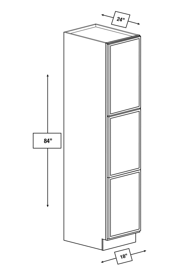 Franklin White Slim Shaker 18 in. x 24 in. x 84 in. Tall Cabinet