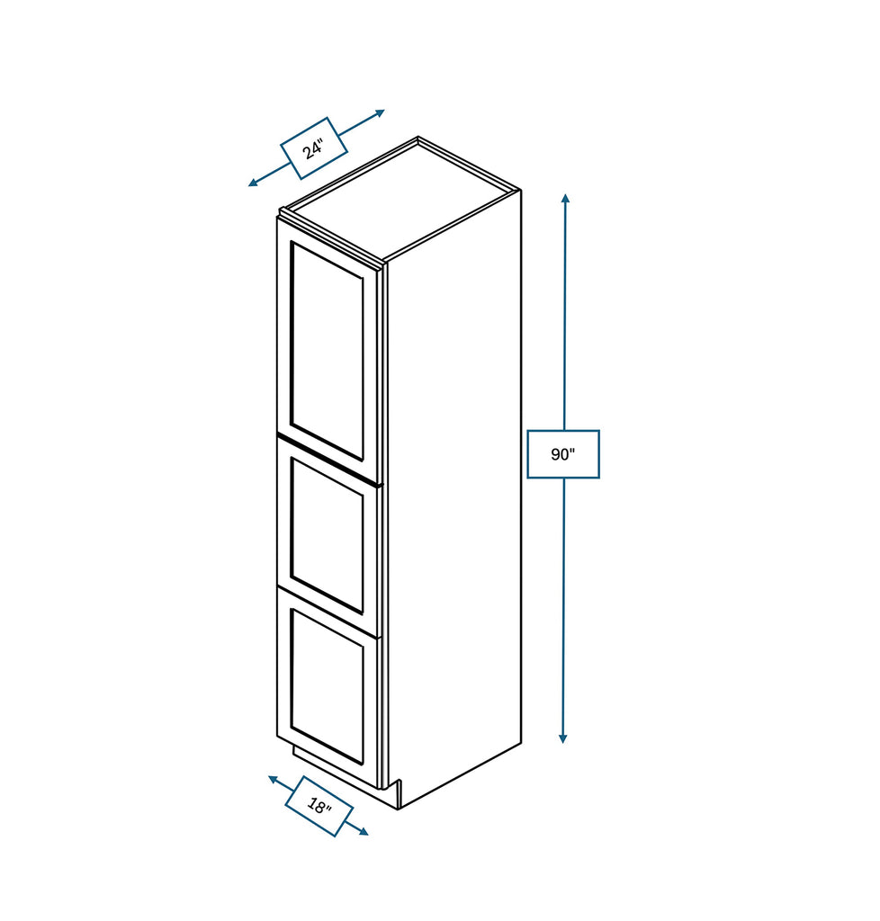 Spring Hill Hickory Shaker 18 in. x 24 in. x 90 in. Pantry Cabinet