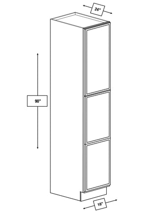 Brentwood Fawn Slim Shaker 18 in. x 24 in. x 90 in. Pantry Cabinet