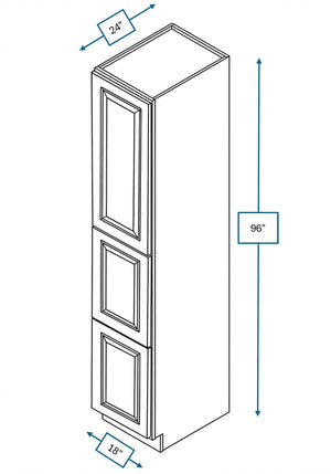 Knightsbridge Brown Raised Panel 18 in. x 24 in. x 96 in. Tall Cabinet