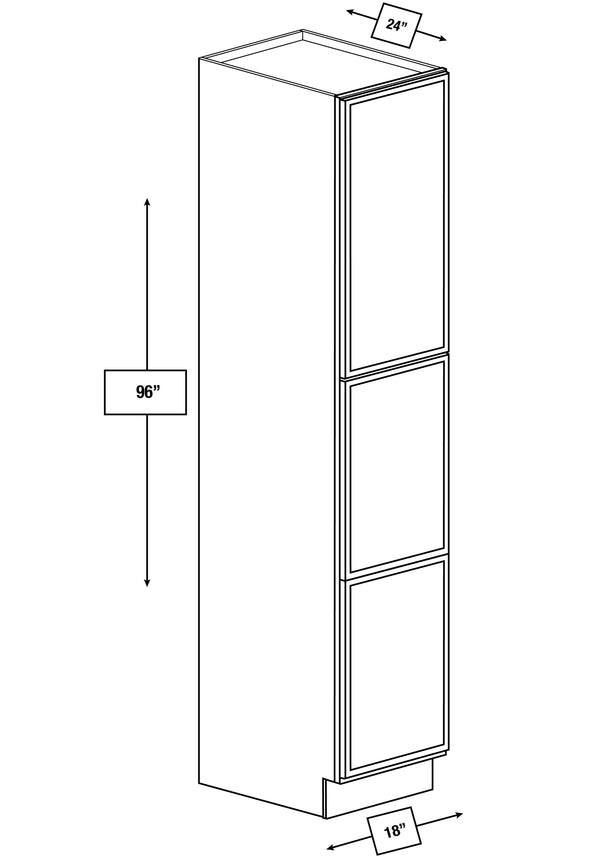 Arctic Mist Slim Shaker 18 in. x 24 in. x 96 in. Pantry Cabinet