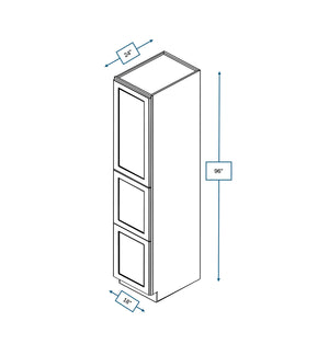 Hampton Pewter 18 in. Wide x 24 in. Deep x 96 in. Tall - Pantry Shaker Cabinet