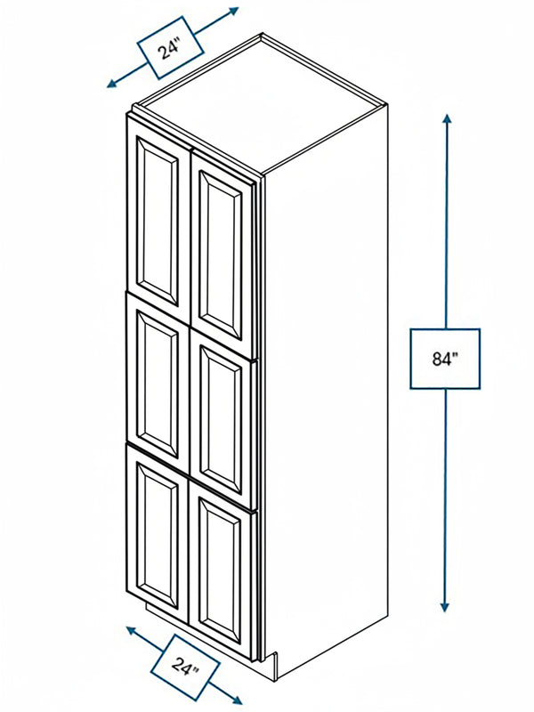 Sea Pines Green Bevel Shaker 24 in. x 24 in. x 84 in. Pantry Cabinet