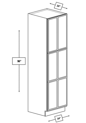 Arctic Mist Slim Shaker 24 in. x 24 in. x 96 in. Pantry Cabinet