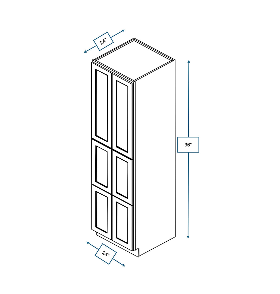 Spring Hill Hickory Shaker 24 in. x 24 in. x 96 in. Pantry Cabinet