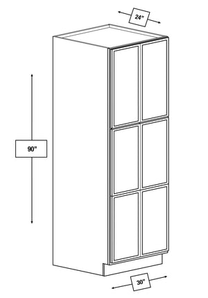 Arctic Mist Slim Shaker Pantry Cabinet 30 in. x 24 in. x 90 in.