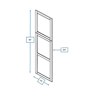 Malibu White 24 in. Wide x .75 in. Deep x 96 in. Tall - Decorative End Panel for Pantry/Oven Shaker Cabinet
