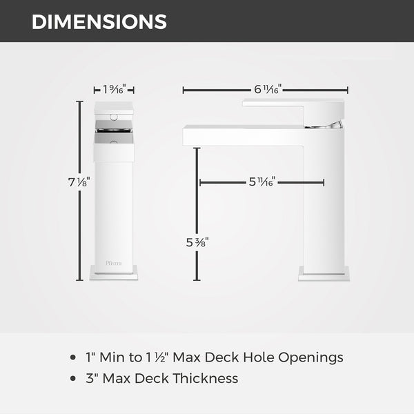 Dumont Bathroom Faucet Single Control 1 Handle Polished Chrome