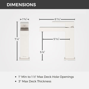 Dumont Bathroom Faucet Single Control 1 Handle Spot Defense Brushed Nickel