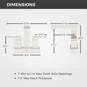 Dumont Bathroom Faucet 4In Centerset 2 Handle Spot Defense Brushed Nickel