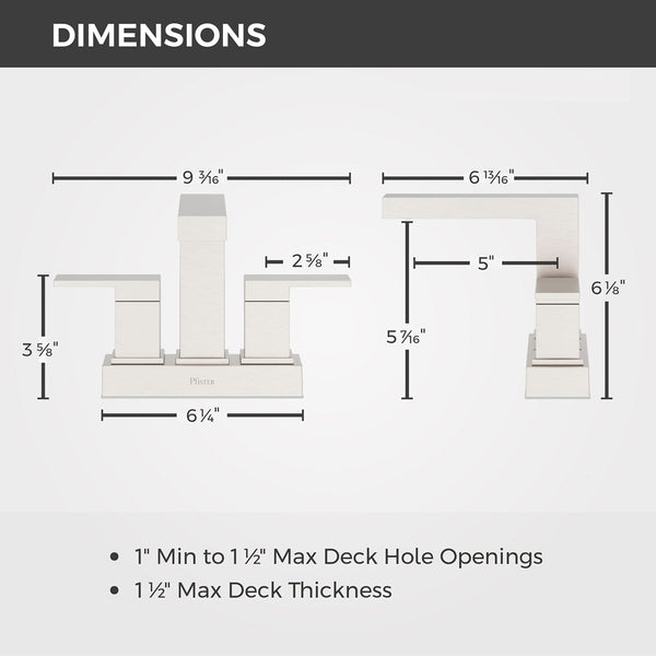 Dumont Bathroom Faucet 4In Centerset 2 Handle Spot Defense Brushed Nickel