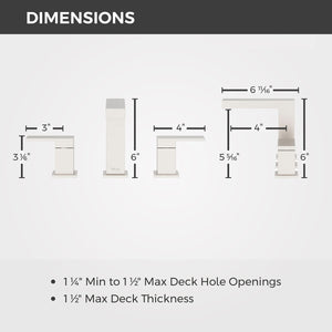 Dumont Bathroom Faucet 8In Widespread 2 Handle Spot Defense Brushed Nickel