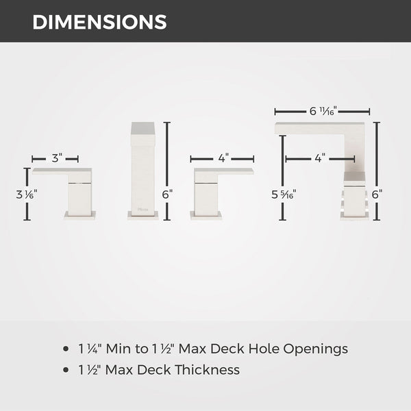 Dumont Bathroom Faucet 8In Widespread 2 Handle Spot Defense Brushed Nickel