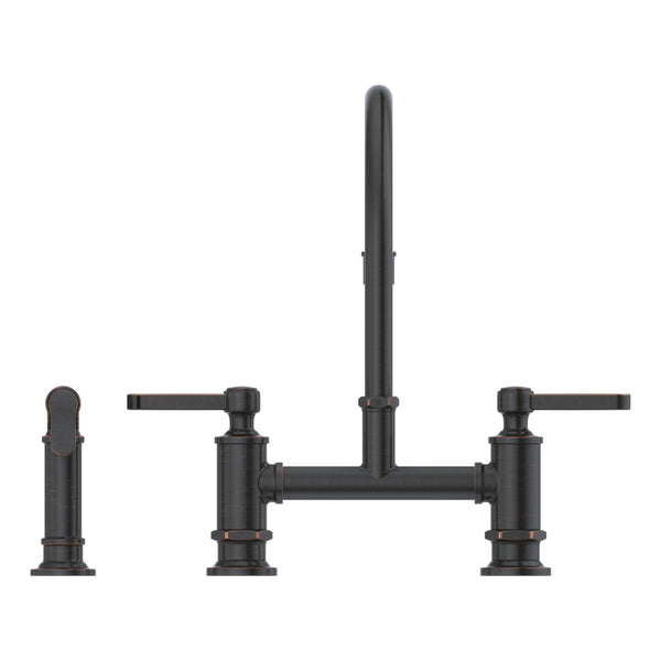 Port Haven Kitchen Faucet Bridge 2-Handle Tuscan Bronze