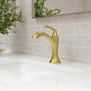 Rhen Bathroom Faucet 1-Handle Brushed Gold